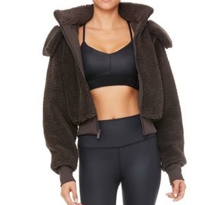 NEW Alo Foxy Sherpa Jacket Brown